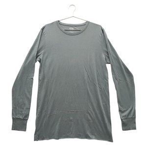 PAVVEL Long Sleeve Cotton Supima Beach T-Shirt In Spruce Size XL 0048